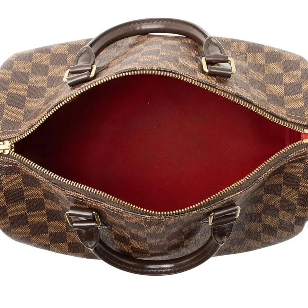 Louis Vuitton Damier Ebene Speedy 30 Satchel